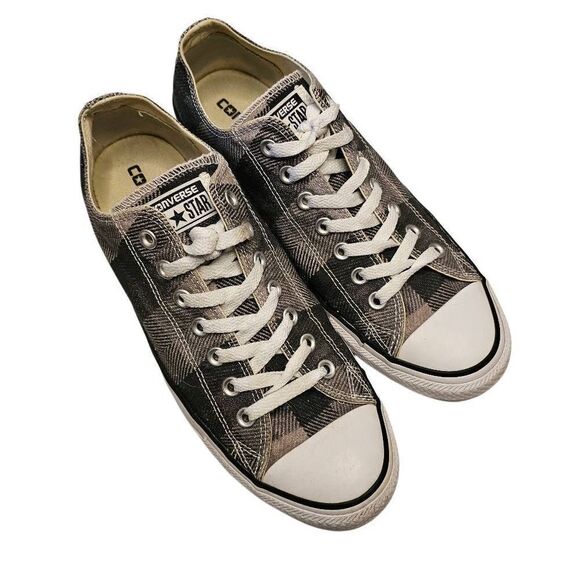 Converse Chuck Taylor All Star Canvas Trainers Womens 11 Mens 9 Plaid black/whit - Picture 1 of 6
